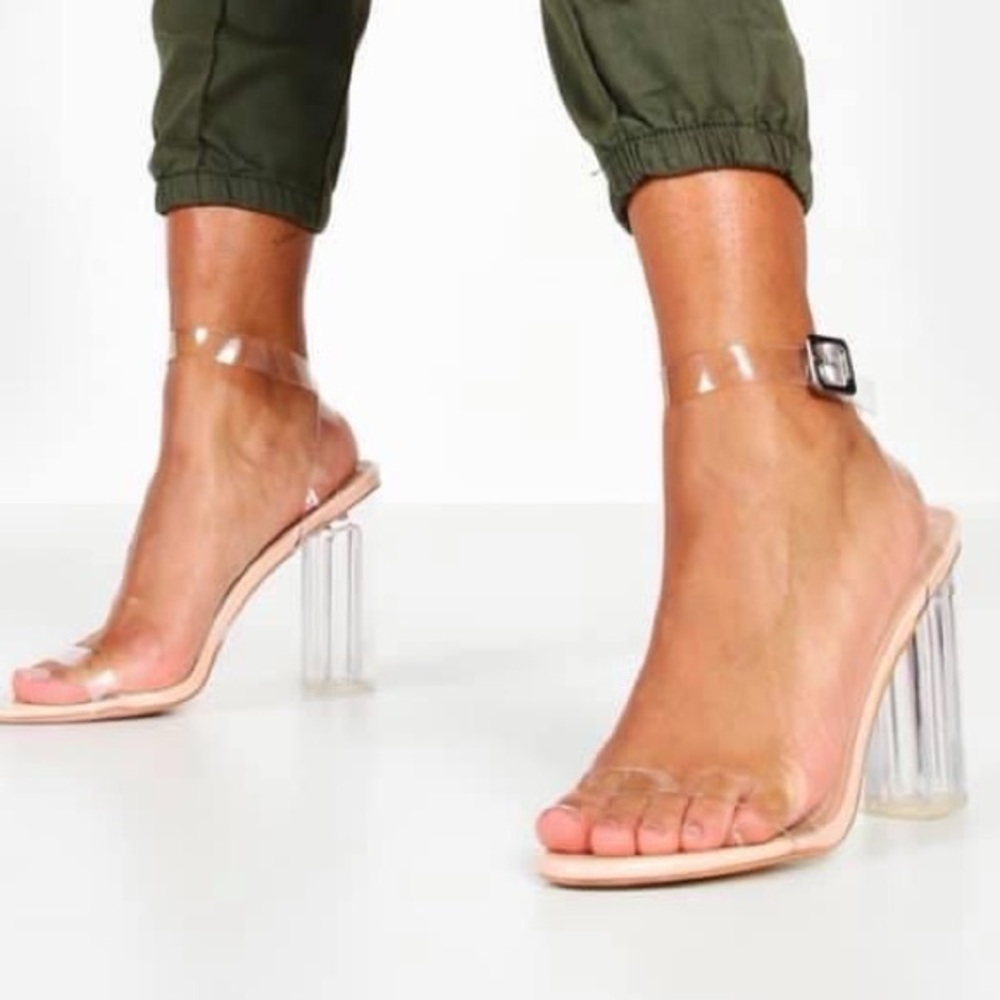 Clear Block Heels